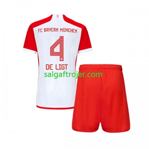 Bayern München Matthijs de Ligt 4 Fodboldtrøjer Børn Hjemmebanesæt 2023/24 Kort ærmer Bayern München Matthijs de Ligt 4 Fodboldtrøjer Børn Hjemmebanesæt 2023/24 Kort ærmer